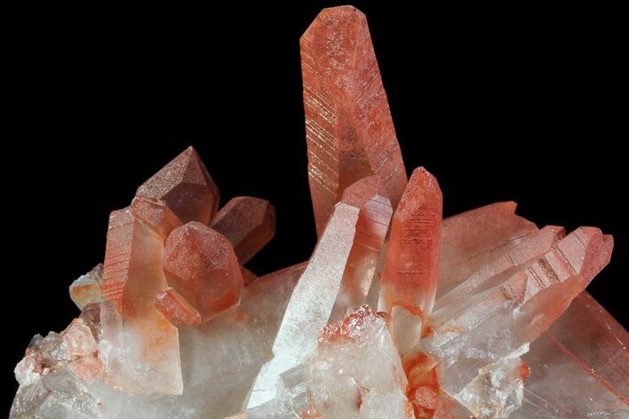 Natural Red Quartz Crystals - Morocco #70750